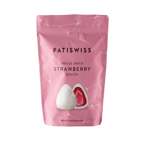 Patiswiss Beyaz Çikolatalı Çilek Draje