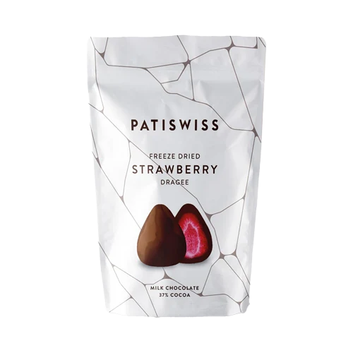 Patiswiss Sütlü Çikolatalı Çilek Draje