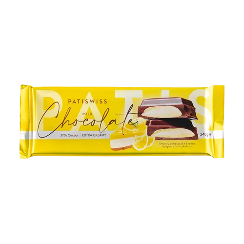 Patiswiss Limonlu Krema Dolgulu Sütlü Çikolata