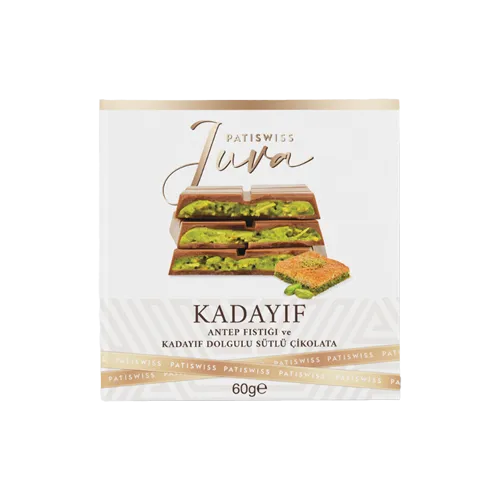 Patiswiss Juva Antep Fıstığı ve Kadayıflı Dubai Çikolatası - 60g