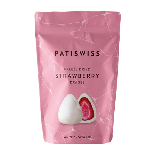 Patiswiss Beyaz Çikolatalı Çilek Draje