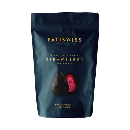 Patiswiss Bitter Çikolatalı %85 Kakao Çilek Draje