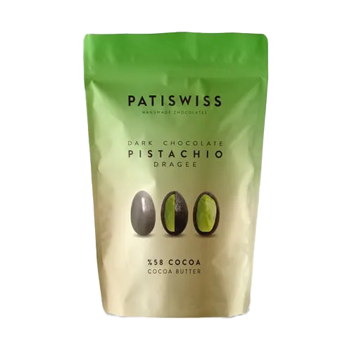 Patiswiss Bitter Çikolatalı Antep Fıstığı Draje