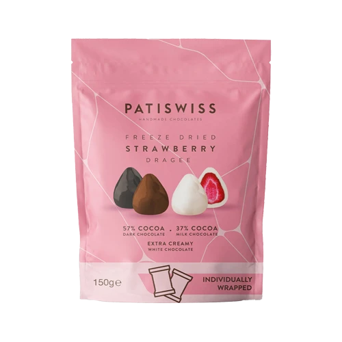 Patiswiss Karışık Çikolatalı Çilek Draje