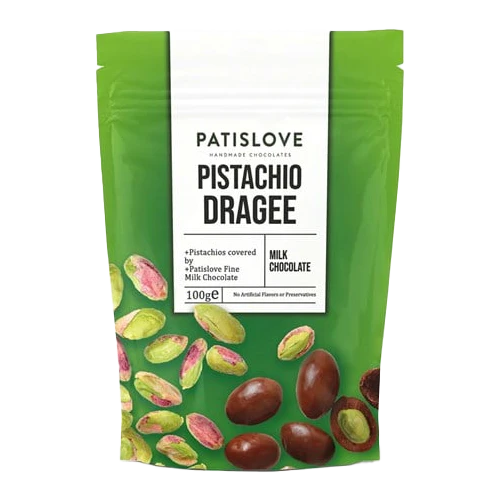 Patislove Sütlü Çikolatalı Antep Fıstığı Draje