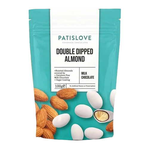 Patislove Sütlü Çikolatalı Çift Kaplı Badem Draje