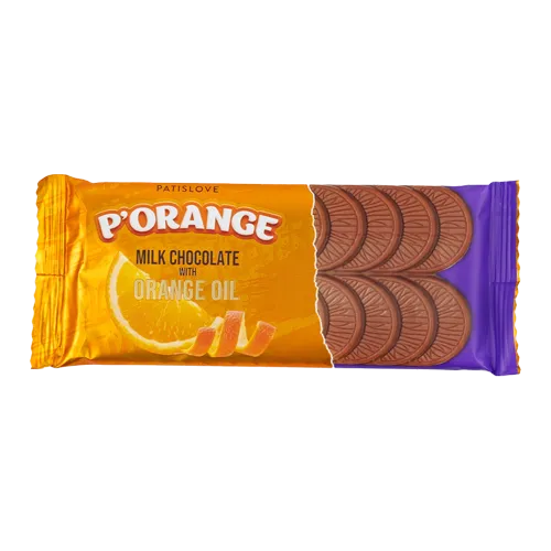 Patiswiss Porange Portakal Yağlı Sütlü Çikolata
