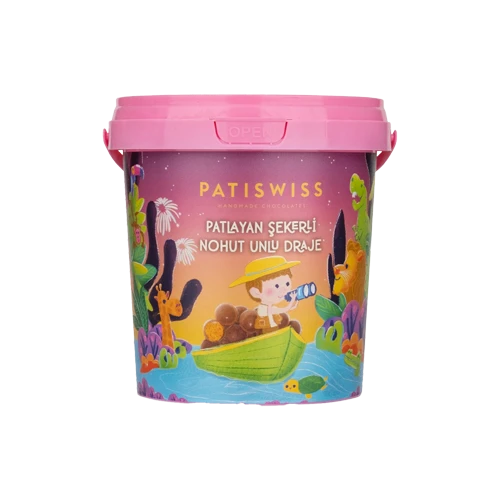 Patiswiss Patlayan Şekerli Nohut Unlu Draje Kova 250g